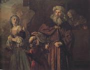 Jan victors The Expulsion of Hagar and Ishmael (mk33) oil painting reproduction